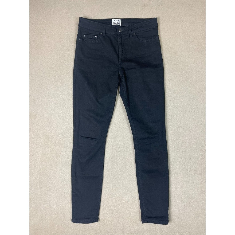Acne Studios Jeans Womens 28/32 Black Skin 5 Skinny Low Rise Stretch‎ Adult